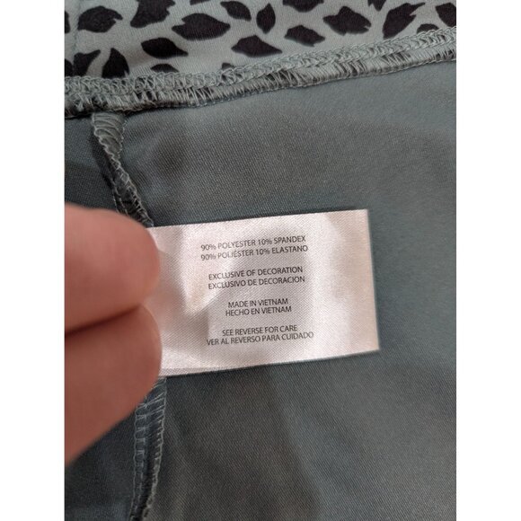 Eddie Bauer Womens Kacey Blue & Black Faux Wrap Skirt Large Lightweight Stretchy - Picture 9 of 10